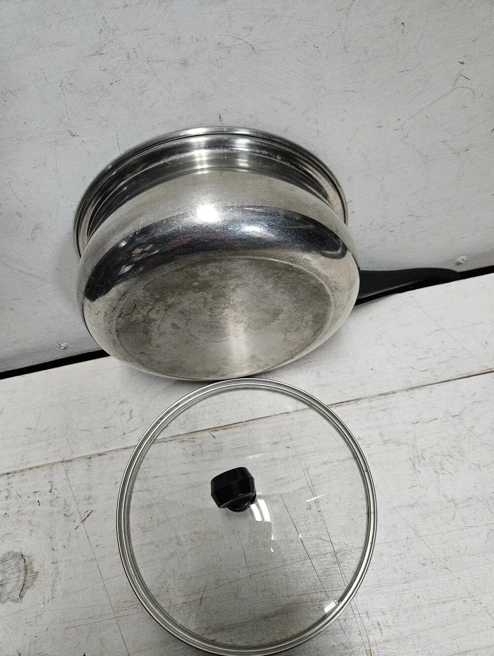 Vintage Regal Ware Pot/Lid Stainless Steel USA Collectible Kitchen Cookware 2qt